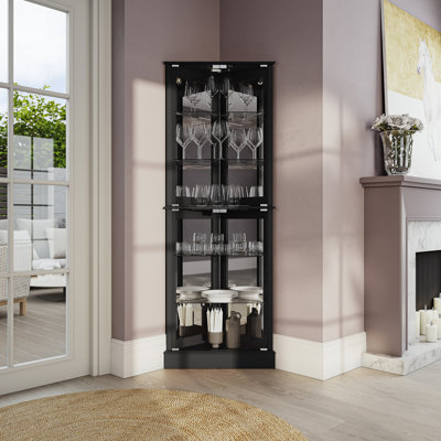 Orren Ellis Magnuson Corner Curio Cabinet Reviews Wayfair